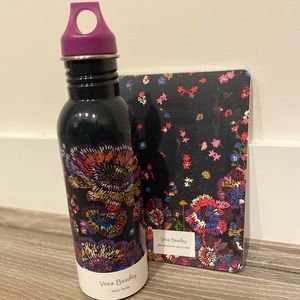 NWT Vera Bradley water bottle and mini notebook